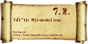 Tóth Mirandolina névjegykártya