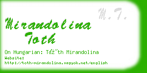 mirandolina toth business card